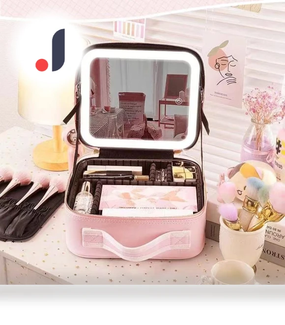 Smart LED Cosmetic Bag with Mirror — Cosmetic Cases, Makeup Kits