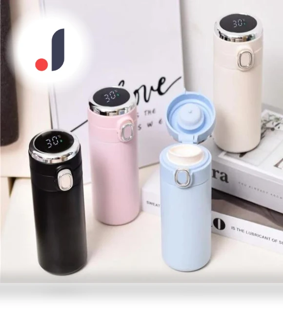 Stainless Steel Smart Bottle with Temperature Display — Travel Drinkware