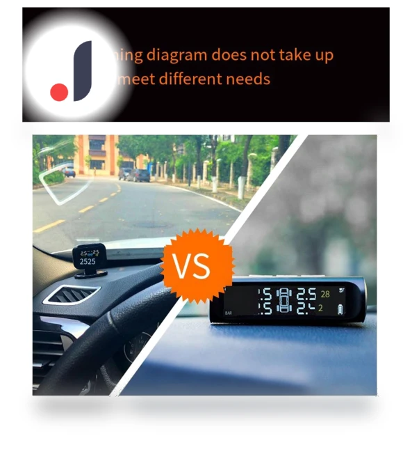 Tire Pressure Monitoring System with 4-Sensor Color Display — TPMS Sensor Replacements, Xudikou