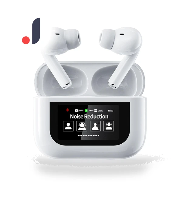 True Wireless Earbuds with Touch Screen and Charging Case — In-Ear Headphones, Andoer