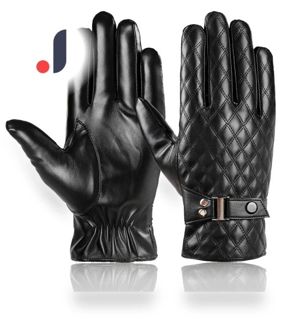 Winter Fleece-Lined Leather Touchscreen Gloves with Mittens — Gloves, LAPA