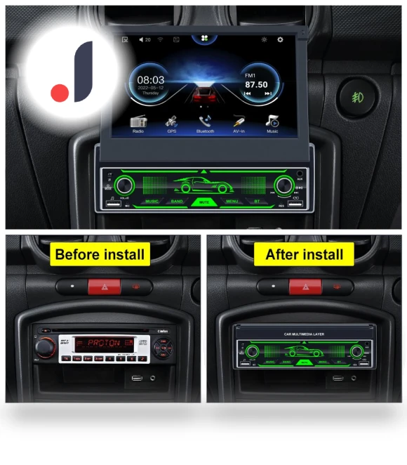 Android Car Radio with Foldable Touchscreen — Stereo Receivers, Home Of Auto Parts