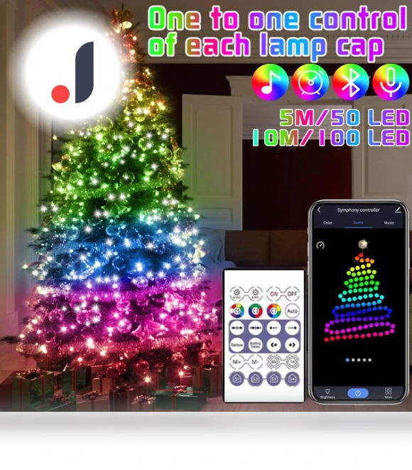 Christmas Tree RGB Lights — String Lights, 1OutJoy