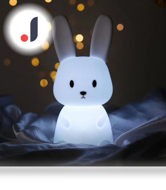 Cute Silicone Night Light with Rabbit, Whale, and Cat — Night Lights, Factory Discount Outlet