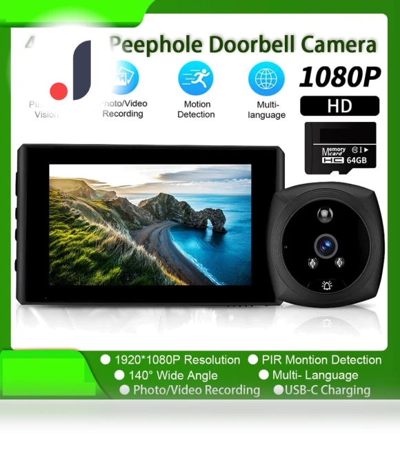 Doorbell Camera with PIR Infrared Night Vision — Smart Home Security, Jakemy