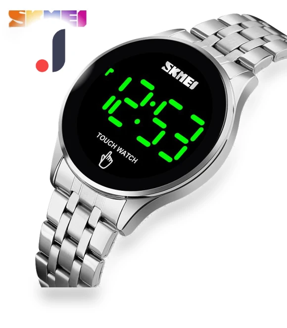 Fashion Touch Screen LED Display Stainless Steel Strap Simple Men's Digital Watch — Men's Timepieces, Skmei