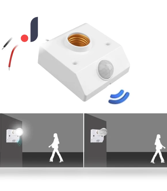 Infrared Human Sensor E27 Lamp Base — Motion Sensors, Home Sales Outlet