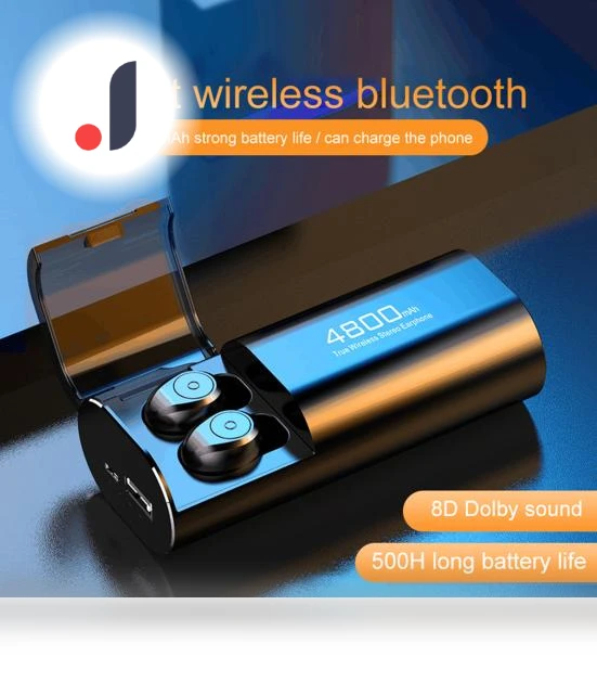 LED Bluetooth Wireless Earbuds — Wireless Headsets for Powersports, Junmaocun