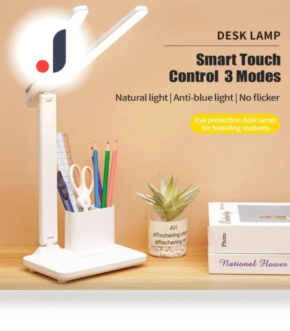 LED Desk Lamp with Dual Head and Holder — Study & Desk Lighting, Levi market