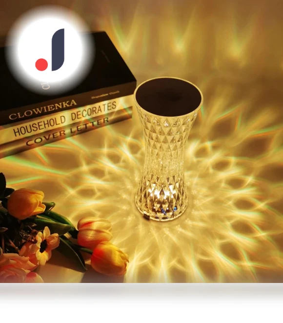 Rechargeable Touch Crystal LED Table Lamp — Desk & Table Lighting, Zhou Yajin