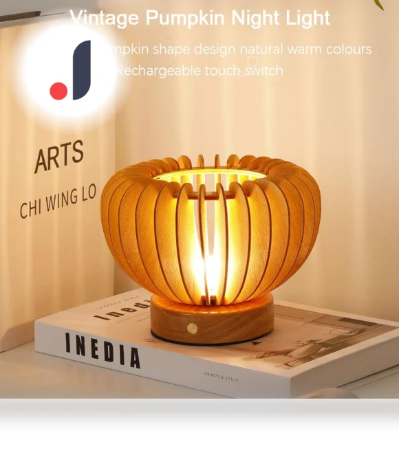 Retro LED Pumpkin Table Lamp — Creative Lighting Solutions, Binchi Lighting Appliances