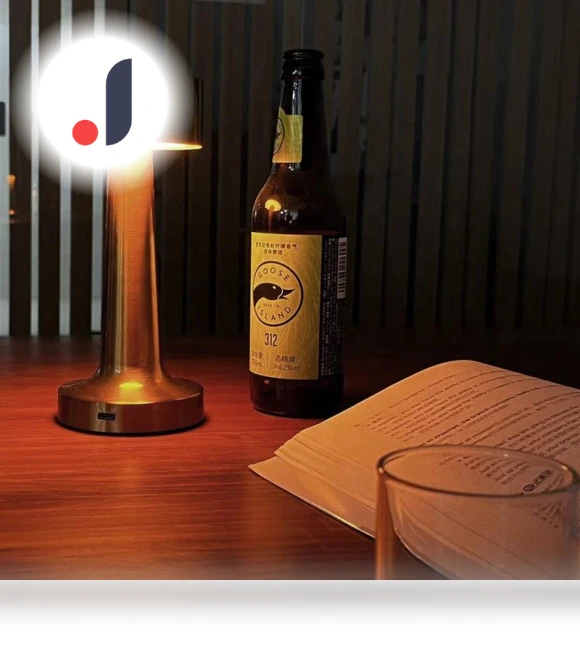 Retro Vintage Touch Dimmer Rechargeable Battery Dumbbell Wireless LED Desk Lamp — Desk & Table Lighting, Zhou Yajin