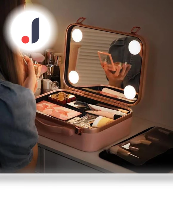 Smart LED Cosmetic Case with Mirror — Cosmetic Cases, Makeup Kits