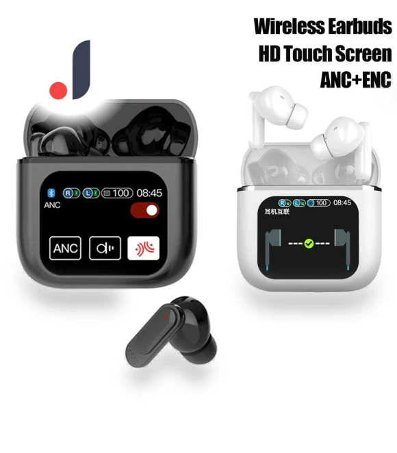 Touch Screen ANC Wireless Earbuds — In-Ear Headphones, Junmaocun