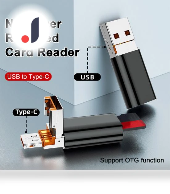 USB Card Reader 2-in-1 — Memory Card Adapters, electronic