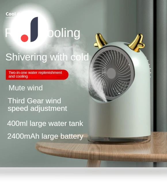 USB Rechargeable Water Mist Fan — Portable Cooling Solutions, BC Electrical Appliances