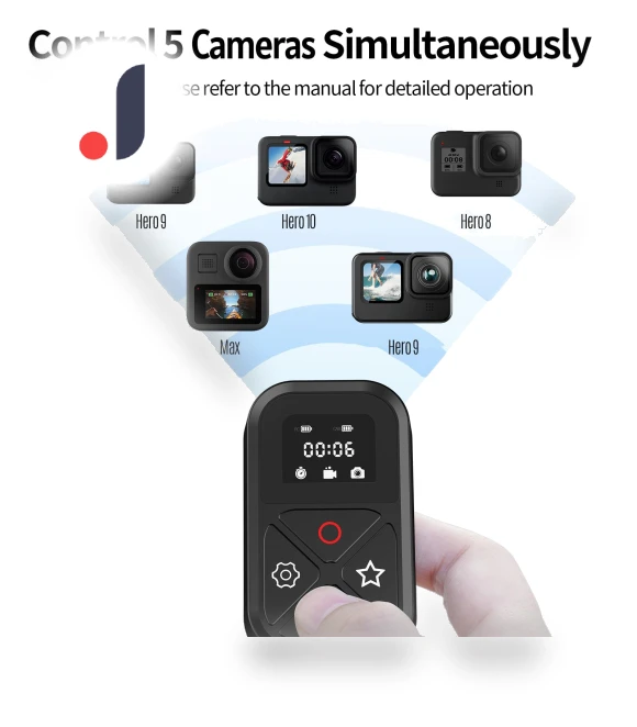 Waterproof Wireless Smart Remote Control with LED Display — Remote Controls, TELESIN