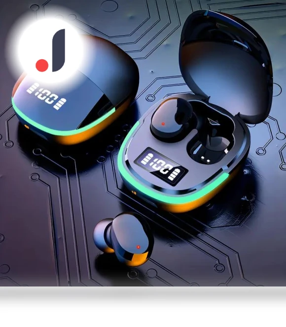 Wireless Earbuds with LED Display — In-Ear Headphones, Home Whispers