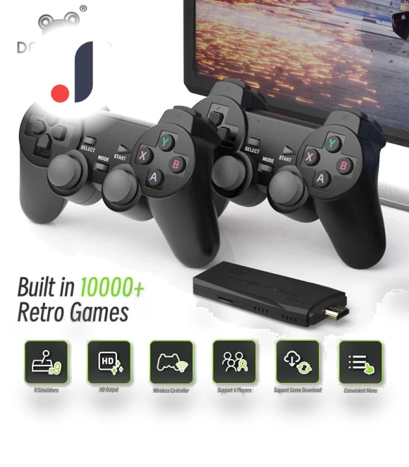4K Gaming Console with Wireless Controller — Retro Gaming Consoles, DATA FROG