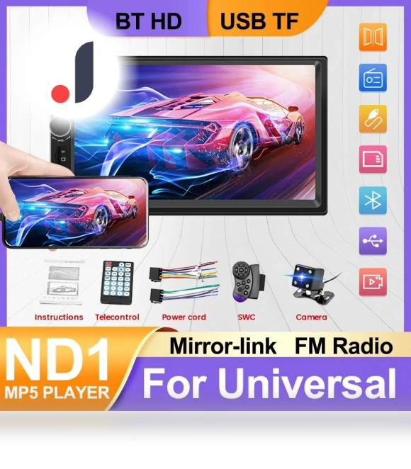 7-inch HD Touchscreen Car Radio Receiver — Stereo Receivers, JOHO - CarGear