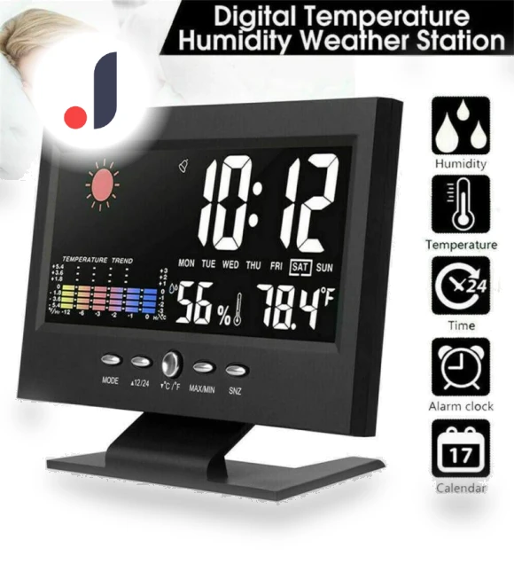 Alarm Clock with Large Color Touch Screen — Alarm, Factory Discount Outlet