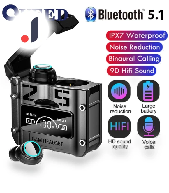 Bluetooth Earbuds with Noise Cancellation — In-Ear Headphones, QUEED
