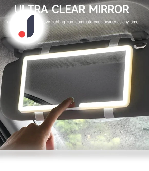 Car Touch Makeup Mirror with LED HD — Interior Mirrors, JOHO