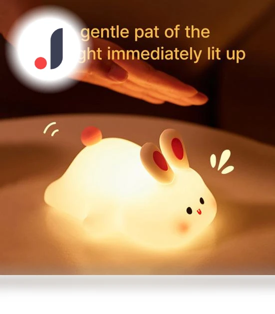 Cute Rabbit Night Light with Timer — Night Lights, Household Good