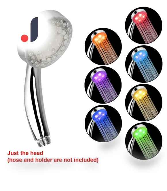 LED Shower Head with Temperature Sensor — Fixed, Super Dream Home