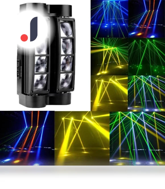 Mini RGBW LED Moving Head Lights — Black Light, Smart Mouse