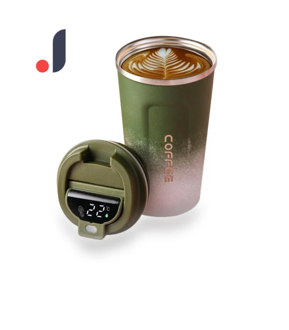 Smart Coffee Mug with Temperature Display — Beverage Warmers, Factory Discount Outlet