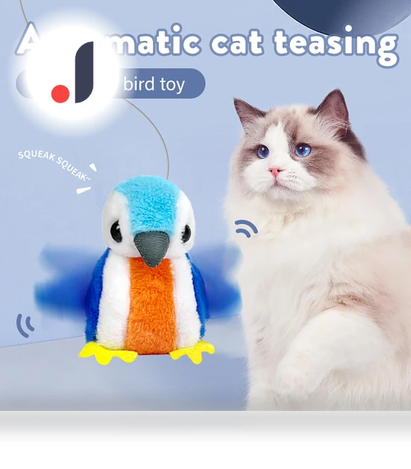 Smart Electric Realistic Cat Toy with Bird Sound and Automatic Recognition — Cat Playthings, Be a good person