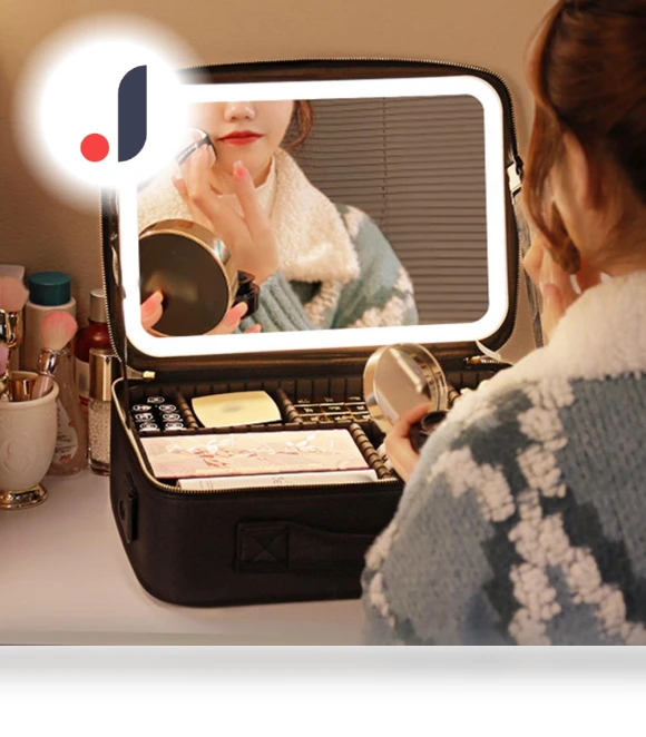 Smart LED Cosmetic Bag with Mirror — Cosmetic Cases, Makeup Kits