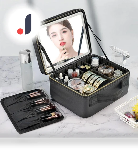 Smart LED Cosmetic Bag with Mirror — Cosmetic Cases, Makeup Kits