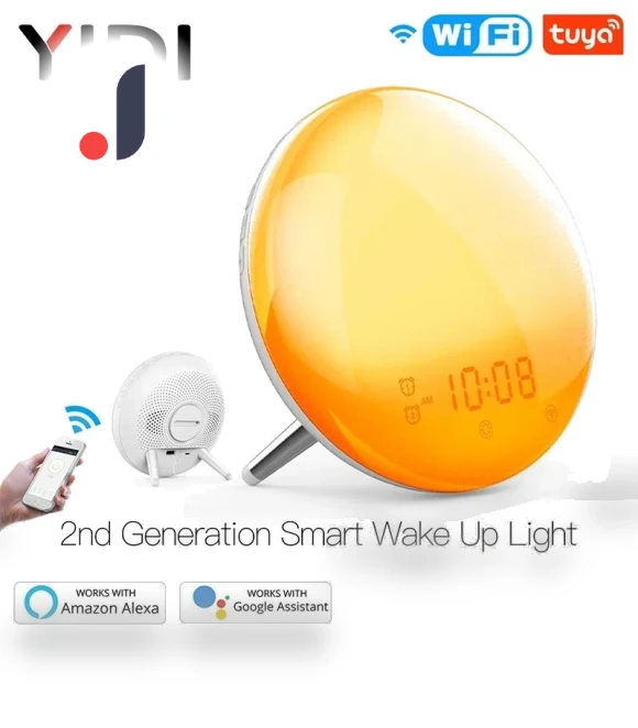 Smart Wake Up Light with Wi-Fi — Alarms & Clocks, Factory Discount Outlet