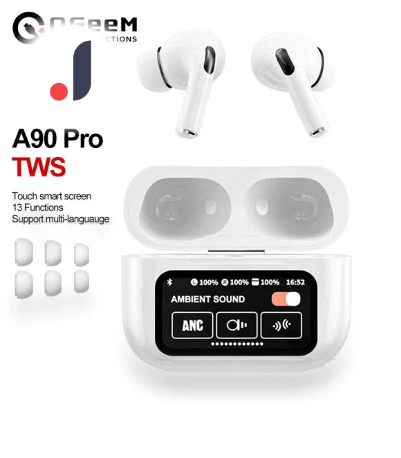 Wireless Bluetooth Headphones with Noise Cancellation — Over-Ear Headphones, QGeeM