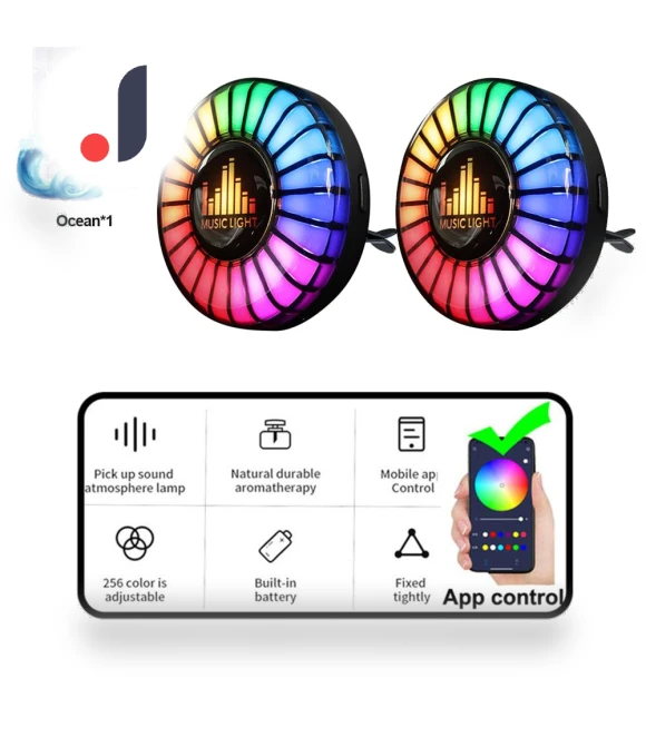 Car LED Sound Controller Air Freshener — Car Air Fresheners, World Auto Parts
