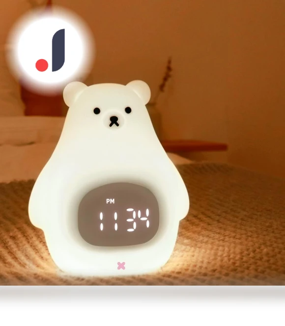 Cartoon Alarm Clock with LED Night Light — Night Lights, Binchi Lighting Appliances