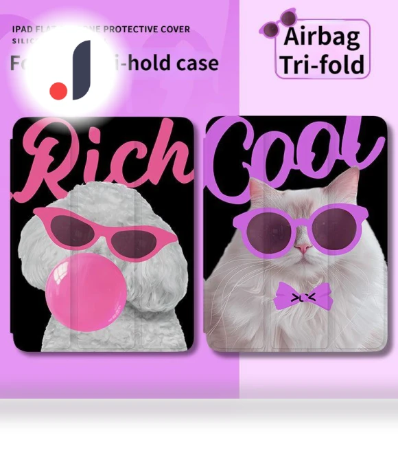 Cute English Puppy Pattern Smart Case — Protective Cases, Joyway