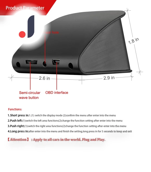 HUD Projection Display for Car — Car Accessories & Gadgets