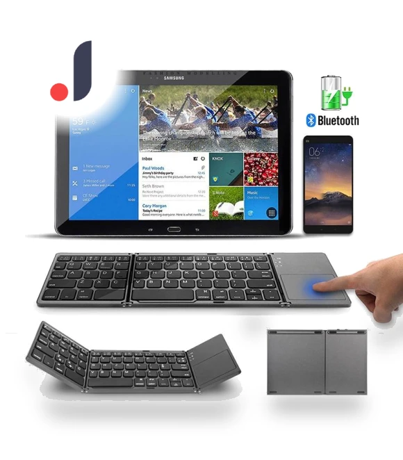 Portable Mini Foldable Bluetooth Keyboard with Touchpad — Keyboards, A powerful man