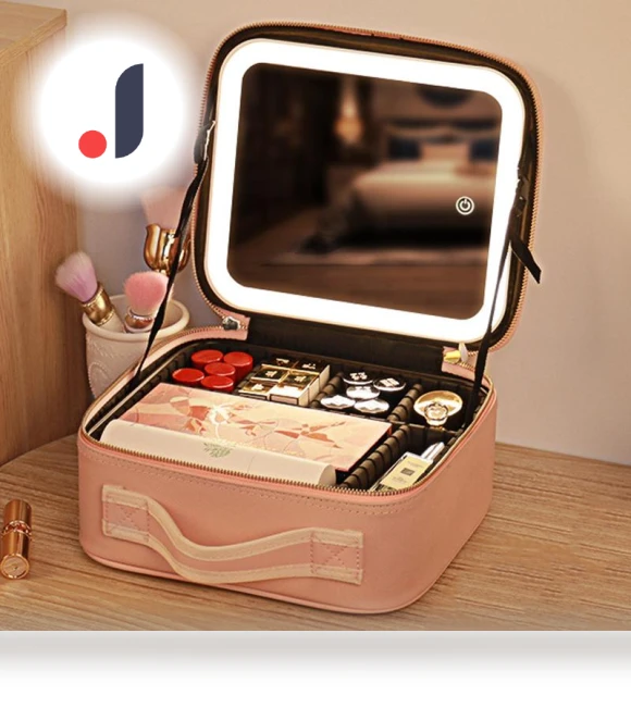 Smart LED Cosmetic Bag with Mirror — Cosmetic Cases, Makeup Kits
