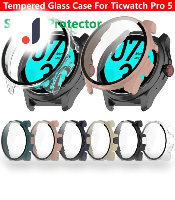 Tempered Glass + Case for Smartwatch — Screen Protectors, PINSENDA