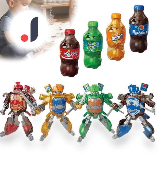 Transformable Bottle Robot Toy — Construction Kits, cupboard world