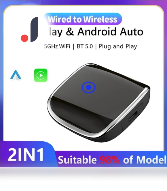 Wireless CarPlay Android Auto Adapter — Stereo Receivers, Auto Accessories Home
