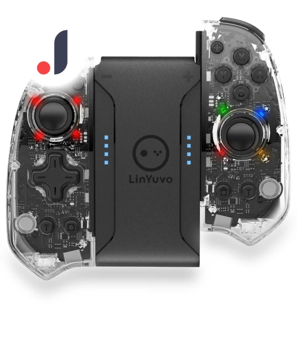 Wireless Joypad Controller with 8 LEDs and OLED — Gamepads & Standard Controllers, Conwe