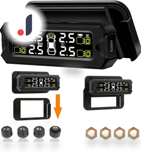 Wireless Tire Pressure Monitoring System with Solar Bracket — TPMS Sensor Replacements, LIAESMART