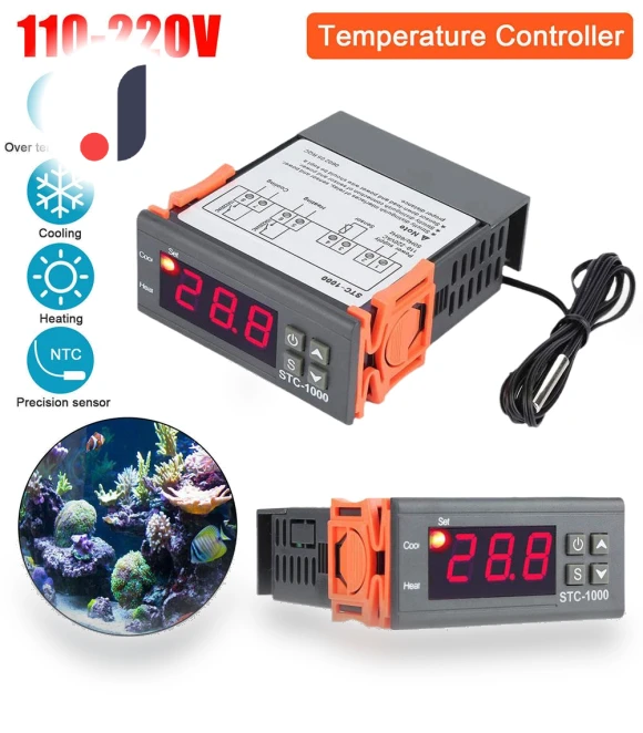 LED Digital Thermostat Relay Temperature Controller — Home Climate Control, 888 Auto Parts Town