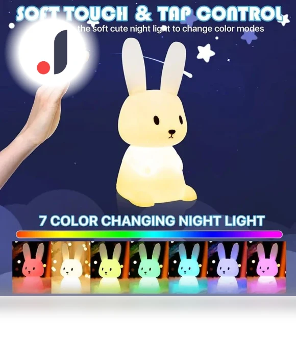 LED Night Light with Silicone Rabbit — Night Lights, TC Home lighting