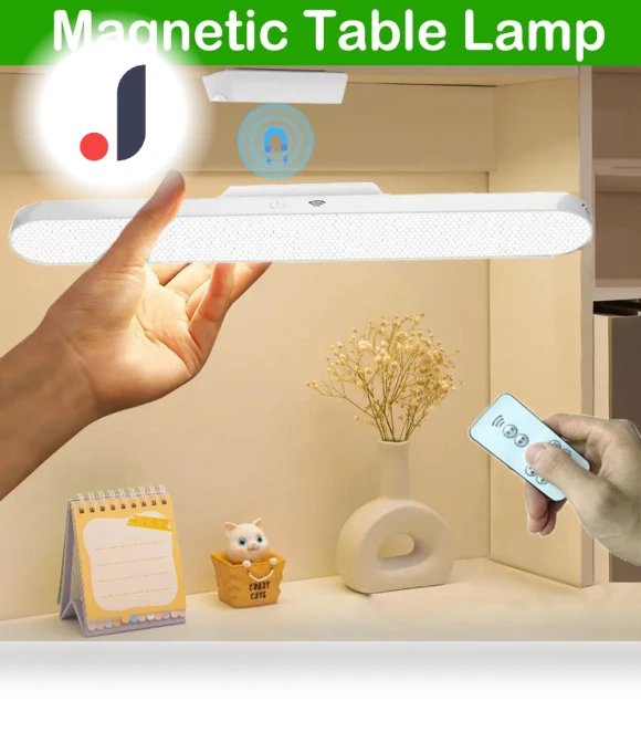 LED Touch Desk Lamp with Magnetic USB Rechargeable 3-Color Dimmable Light — Study & Desk Lighting, Binchi Lighting Appliances